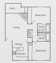 2BR 2B C104 floor plan